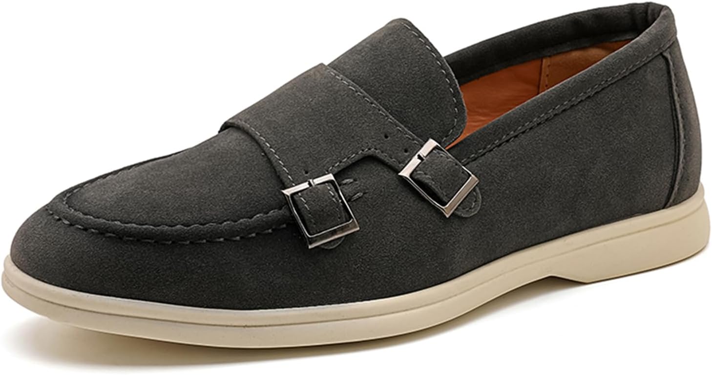 Мужские замшевые лоферы Dacnakby с двойной пряжкой, лоферы-мокасины на мягкой подошве, легкая резиновая белая подошва, стильные повседневные и комфортные классические туфли
Мужские замшевые лоферы Dacnakby с двойной пряжкой, лоферы-мокасины на мягкой подошве, легкая резиновая белая подошва, стильные повседневные и комфортные классические туфли