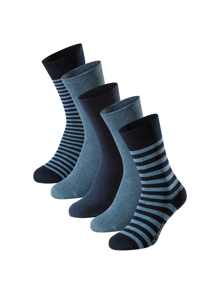 Schiesser Носки, упаковка из 5 штук, сине-полосатые
Schiesser Носки, упаковка из 5 штук, сине-полосатые