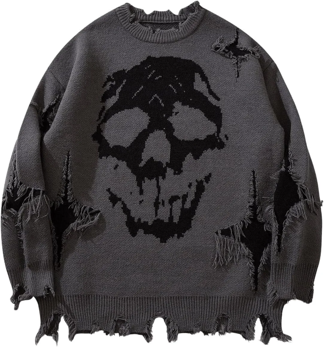 Мужской свитер с черепом в готическом стиле Y2K Grunge Oversized BEAUDRM
Мужской свитер с черепом в готическом стиле Y2K Grunge Oversized BEAUDRM