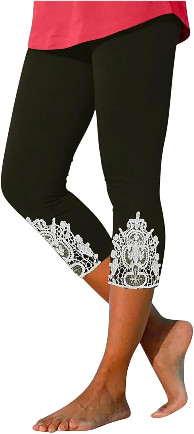 Леггинсы для женщин plus size high waisted с кружевной отделкой JOAU
Леггинсы для женщин plus size high waisted с кружевной отделкой JOAU