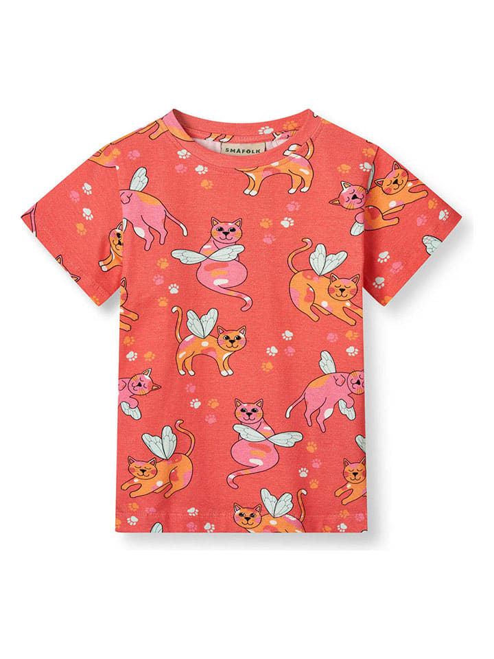 Футболка Katze Småfolk, цвет koralle/bunt 
Футболка Katze Småfolk, цвет koralle/bunt