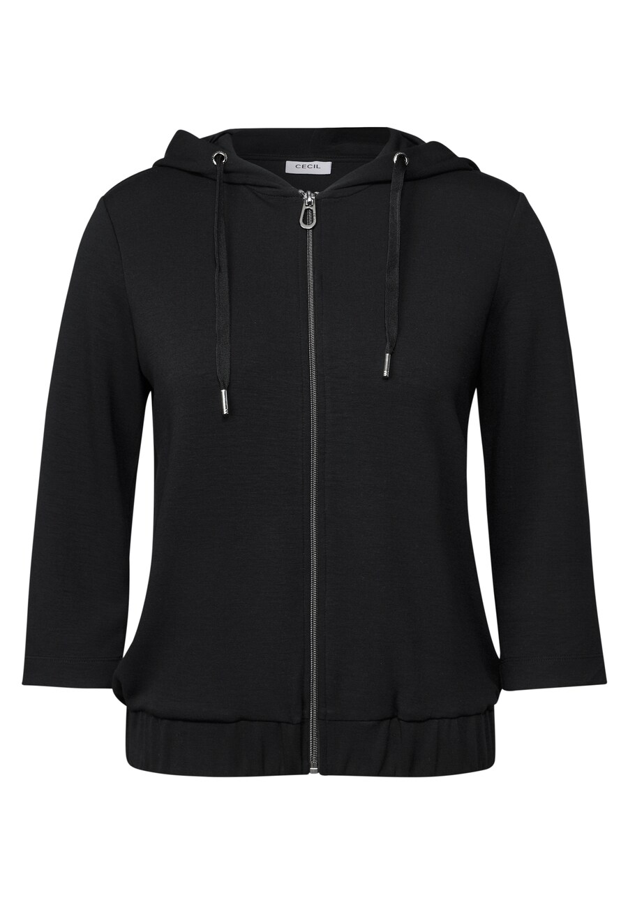 Толстовка с капюшоном на молнии CECIL, черный 
Толстовка с капюшоном на молнии CECIL, черный