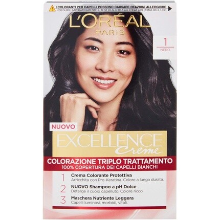 Paris Excellence Creme Triple Treatment Цвет для длительного результата 1 Черный, L'Oreal
Paris Excellence Creme Triple Treatment Цвет для длительного результата 1 Черный, L'Oreal