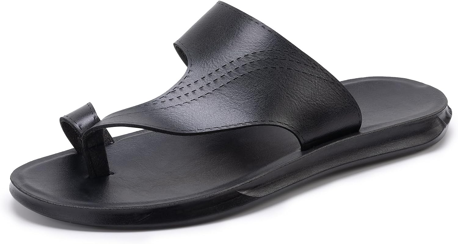 Мужские летние/весенние повседневные сандалии на плоской подошве из ультратонкой кожи, с уникальным дизайном кольца на пальце. Размер 6.5-12 Mogu Maomao, черный
Мужские летние/весенние повседневные сандалии на плоской подошве из ультратонкой кожи, с уникальным дизайном кольца на пальце. Размер 6.5-12 Mogu Maomao, черный