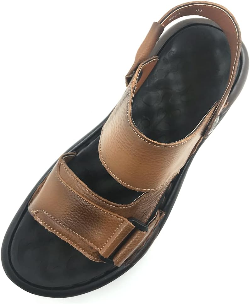 Мужские кожаные сандалии ZLUXURQ для лета, активного отдыха, походов и пляжа, коричневый
Мужские кожаные сандалии ZLUXURQ для лета, активного отдыха, походов и пляжа, коричневый