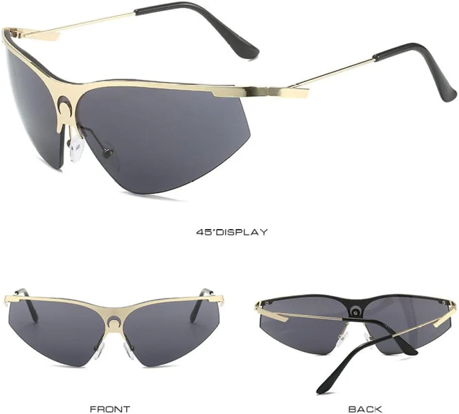 Женские солнцезащитные очки без оправы с полуободковой рамкой, защита от УФ-излучения UV400, мужские солнцезащитные очки в стиле хип-хоп XLUMIO, Silver All Gray
Женские солнцезащитные очки без оправы с полуободковой рамкой, защита от УФ-излучения UV400, мужские солнцезащитные очки в стиле хип-хоп XLUMIO, Silver All Gray