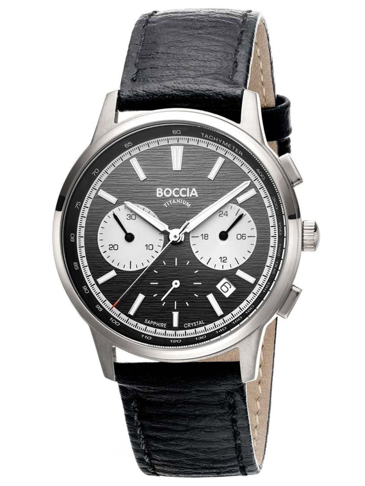 Boccia Мужские часы-хронограф, титан, черный цвет
Boccia Мужские часы-хронограф, титан, черный цвет