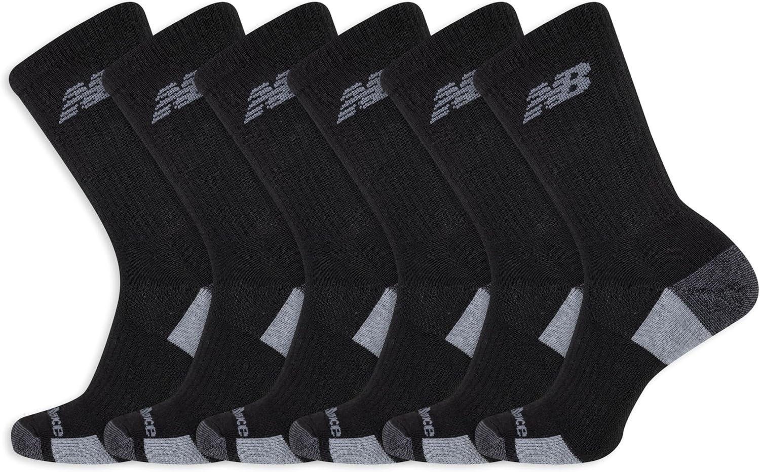 New Balance Unisex Performance Recycled Crew, 6 шт., Black
New Balance Unisex Performance Recycled Crew, 6 шт., Black