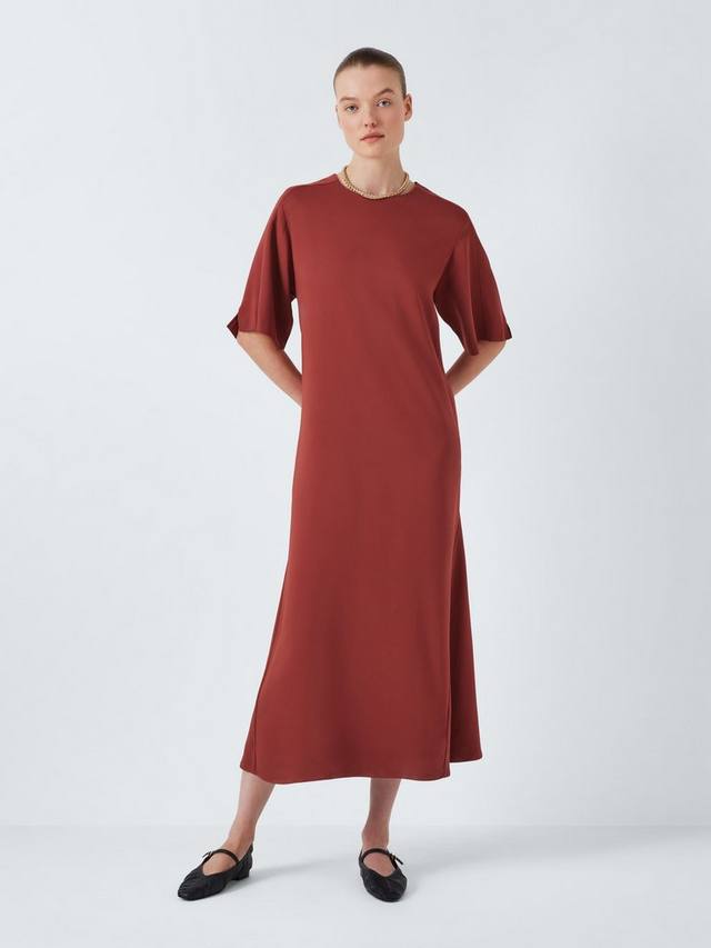 Расклешенное платье мидакси а-силуэта John Lewis, коричневый
Расклешенное платье мидакси а-силуэта John Lewis, коричневый