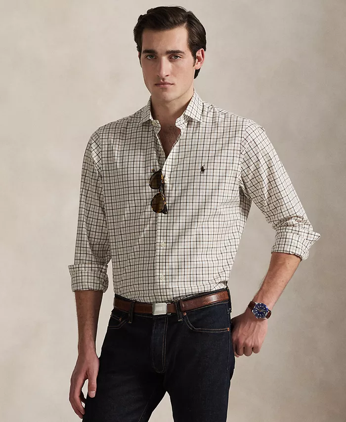 Мужская рубашка классического кроя из эластичного поплина в клетку Polo Ralph Lauren, коричневый
Мужская рубашка классического кроя из эластичного поплина в клетку Polo Ralph Lauren, коричневый