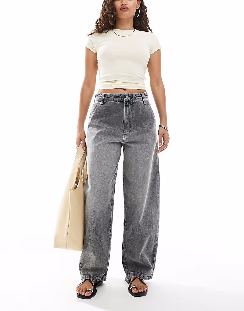 Джинсы Bershka Petite Skateter серого цвета
Джинсы Bershka Petite Skateter серого цвета