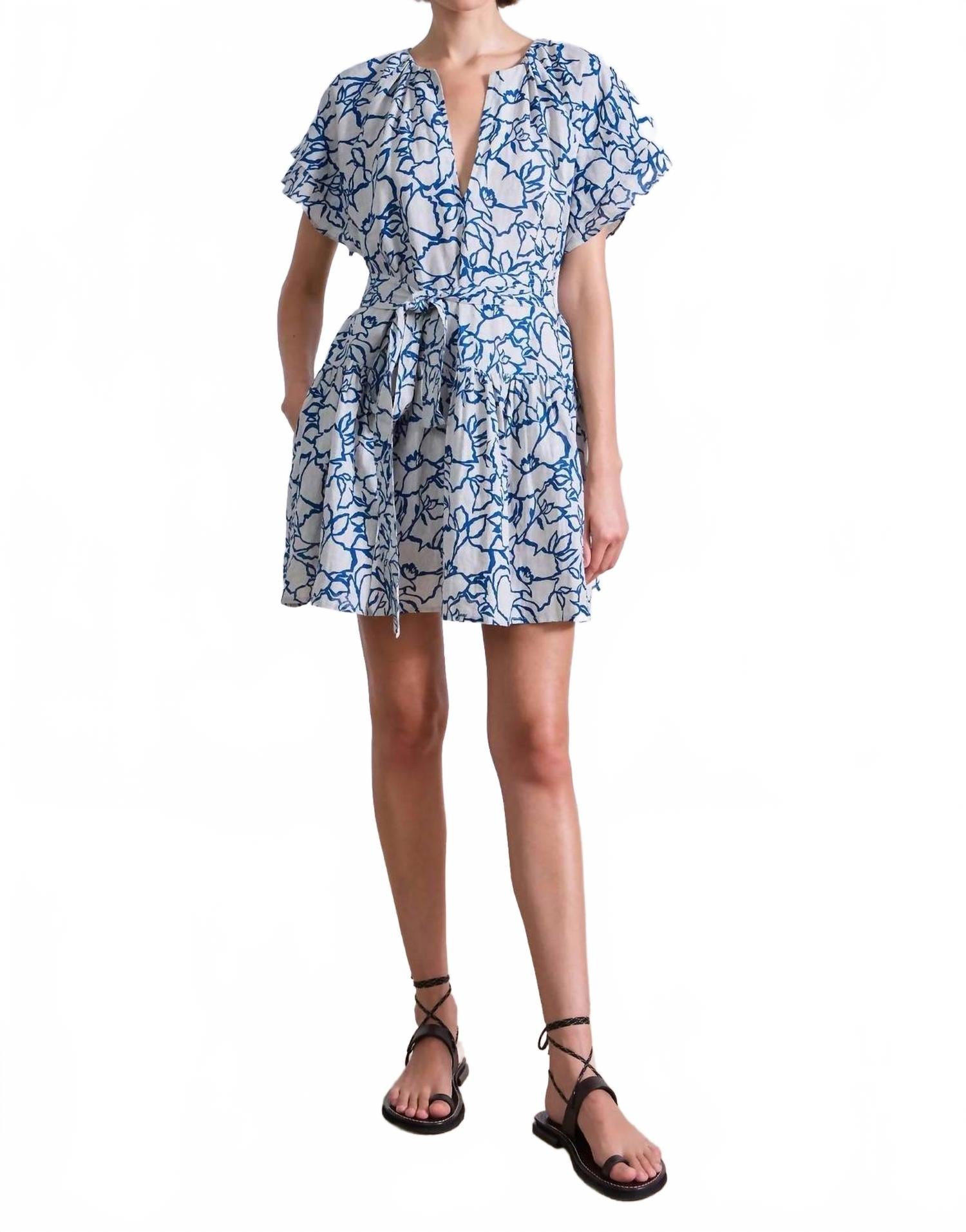 Синий мини-платье Morgan с кружевным цветочным принтом APIECE APART
Синий мини-платье Morgan с кружевным цветочным принтом APIECE APART