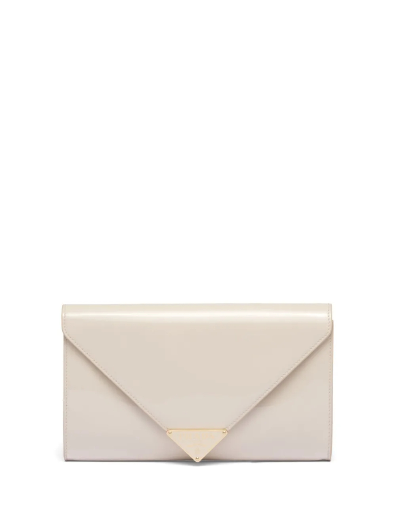 Prada клатч-конверт с логотипом, нейтральный 
Prada клатч-конверт с логотипом, нейтральный