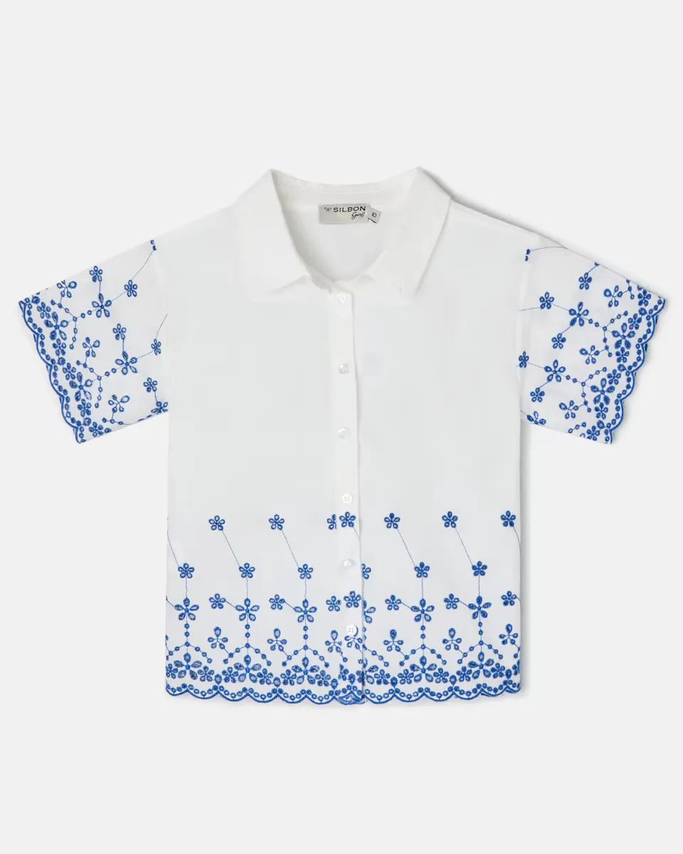 Детская вышитая рубашка с коротким рукавом Silbon, синий
Детская вышитая рубашка с коротким рукавом Silbon, синий