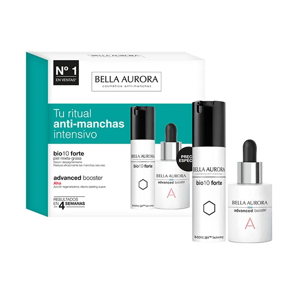 Bio 10 forte для смешанной и жирной кожи + AHA Tu Ritual Anti-Manchas Intensivo Bella Aurora
Bio 10 forte для смешанной и жирной кожи + AHA Tu Ritual Anti-Manchas Intensivo Bella Aurora