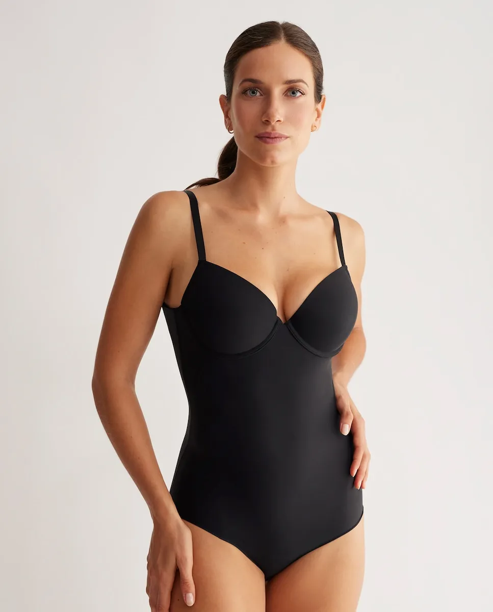 Бикини с набивкой, косточками и глубоким вырезом на спине Promise, черный
Бикини с набивкой, косточками и глубоким вырезом на спине Promise, черный