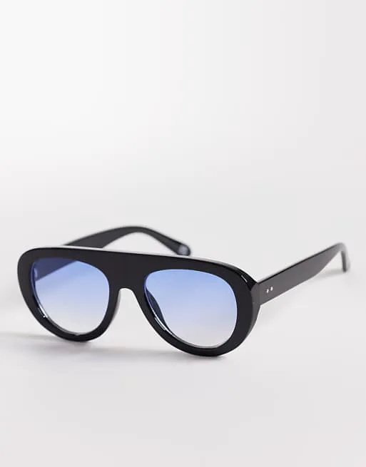 Черные круглые авиаторы с синими линзами ASOS DESIGN
Черные круглые авиаторы с синими линзами ASOS DESIGN