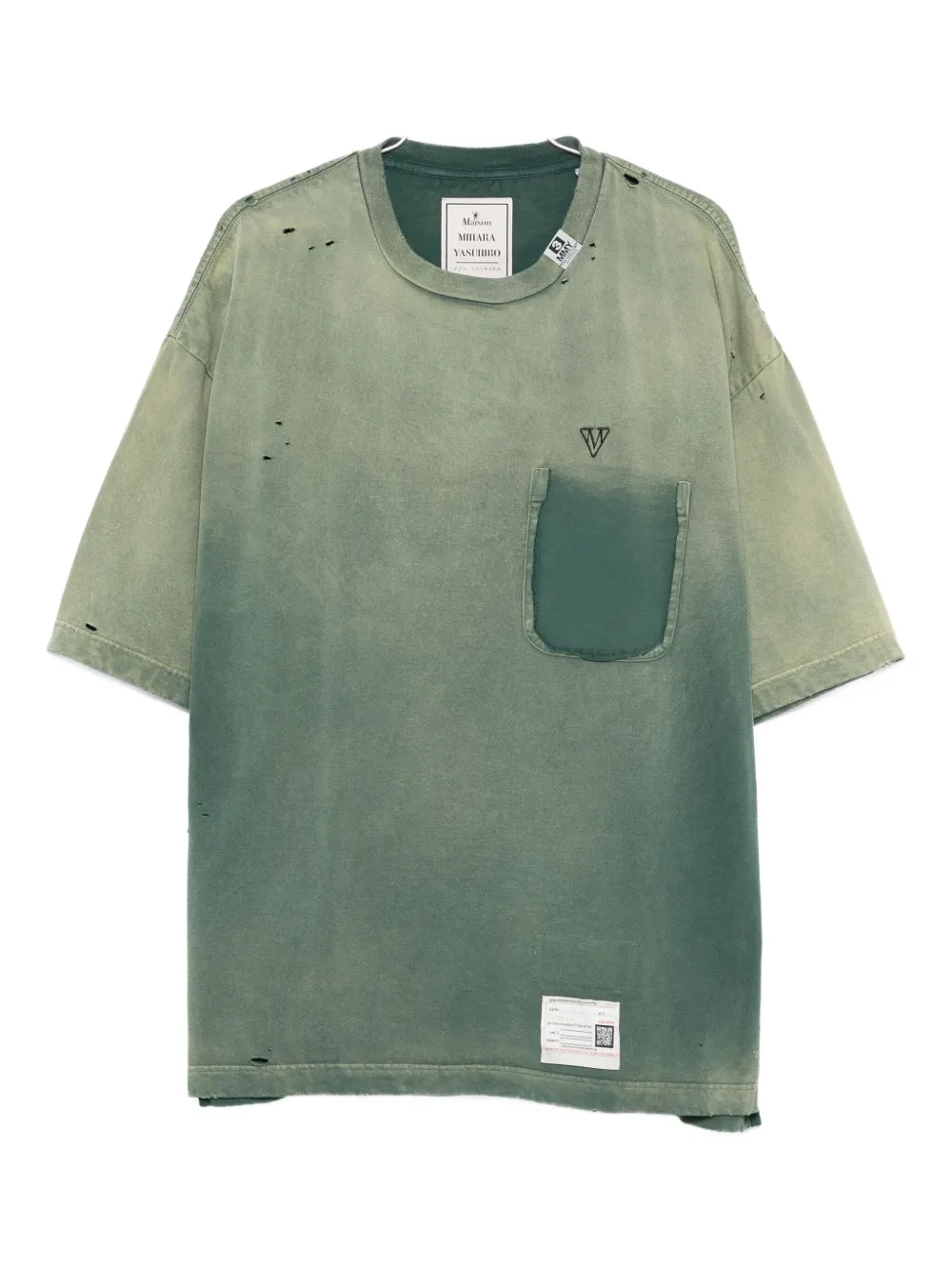 Футболка из хлопка с эффектом выцветания Maison Mihara Yasuhiro, зеленый
Футболка из хлопка с эффектом выцветания Maison Mihara Yasuhiro, зеленый