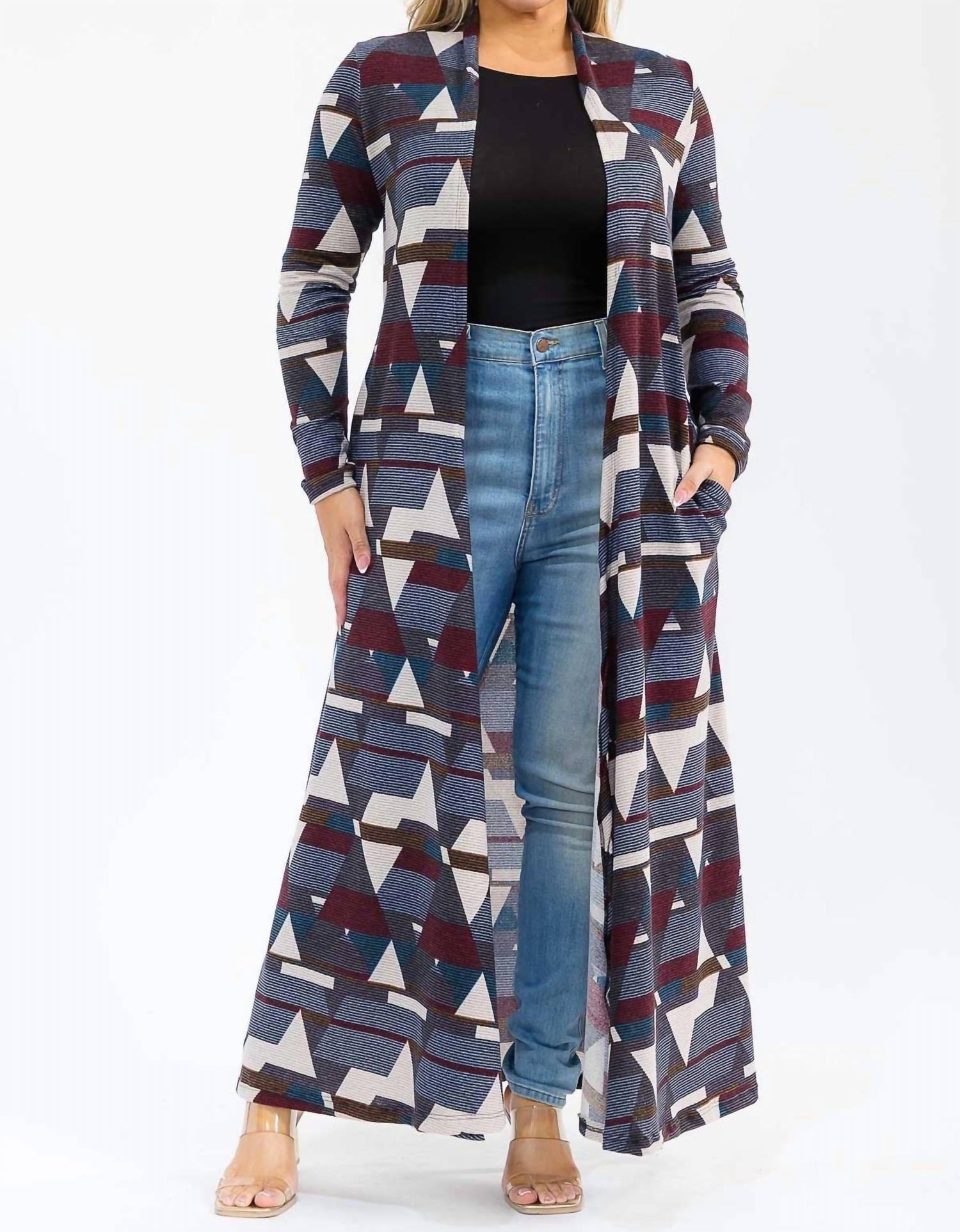 Длинный кардиган макси с открытым передом, цвет многоцветный Karen T Design, Multi
Длинный кардиган макси с открытым передом, цвет многоцветный Karen T Design, Multi