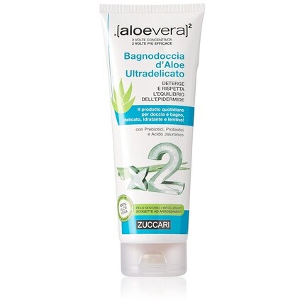 Zuccari Aloevera2 D'Aloe Чрезвычайно деликатный гель для душа 250 мл 
Zuccari Aloevera2 D'Aloe Чрезвычайно деликатный гель для душа 250 мл