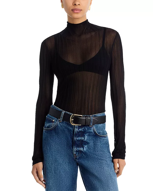 Топ с высоким воротником в рубчик Lana Joe'S Jeans, черный
Топ с высоким воротником в рубчик Lana Joe'S Jeans, черный