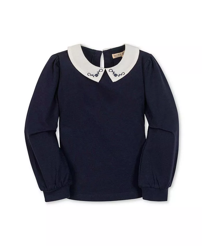 Органический трикотажный топ с длинными рукавами и тканым воротником для девочек всех возрастов Hope & Henry, синий
Органический трикотажный топ с длинными рукавами и тканым воротником для девочек всех возрастов Hope & Henry, синий