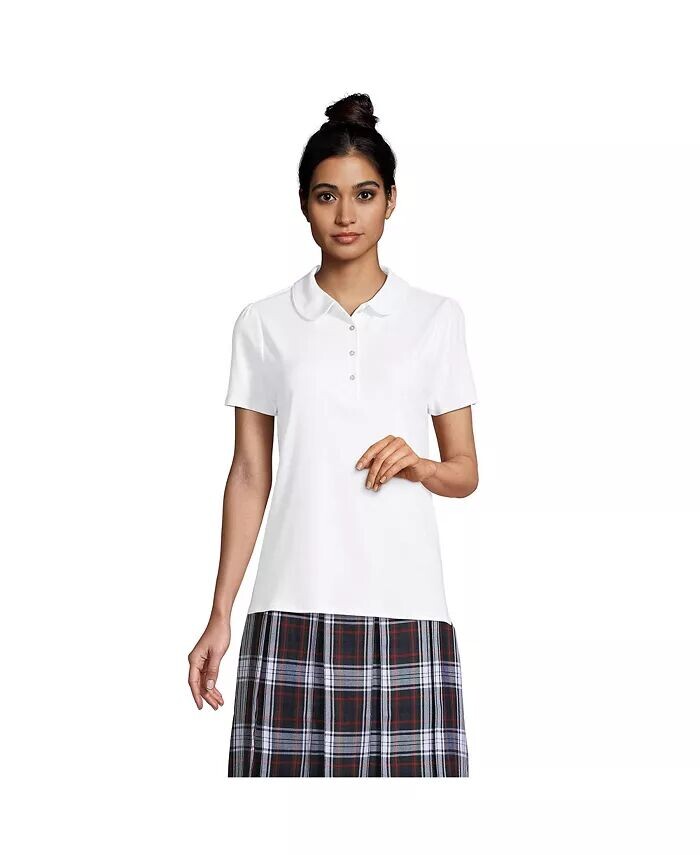 Школьная форма, женская рубашка поло с коротким рукавом и воротником Питер Пэн Lands' End, белый
Школьная форма, женская рубашка поло с коротким рукавом и воротником Питер Пэн Lands' End, белый