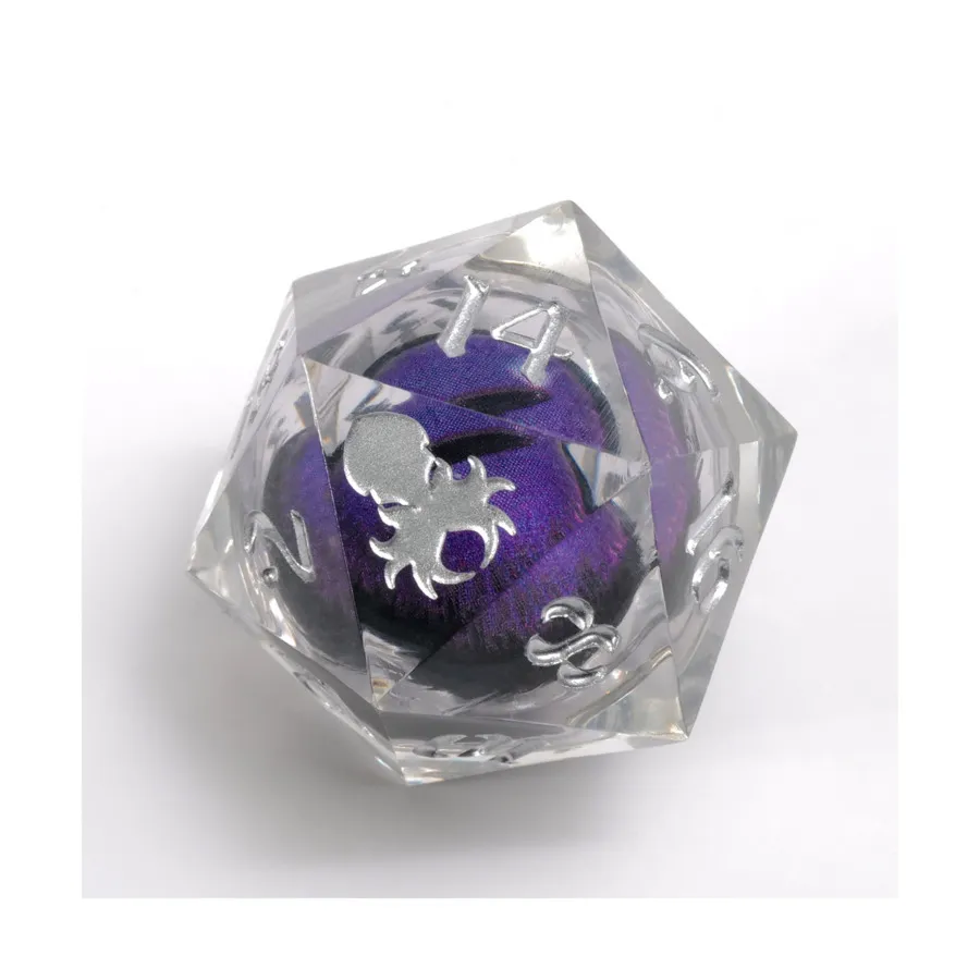 D20 Dragon Eye — фиолетовый ирис с серебром, Liquid Core D20s
D20 Dragon Eye — фиолетовый ирис с серебром, Liquid Core D20s