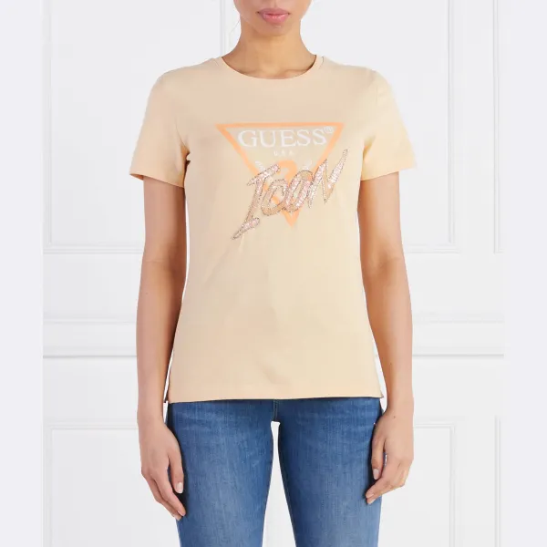 Футболка прямого кроя Guess, бежевый
Футболка прямого кроя Guess, бежевый