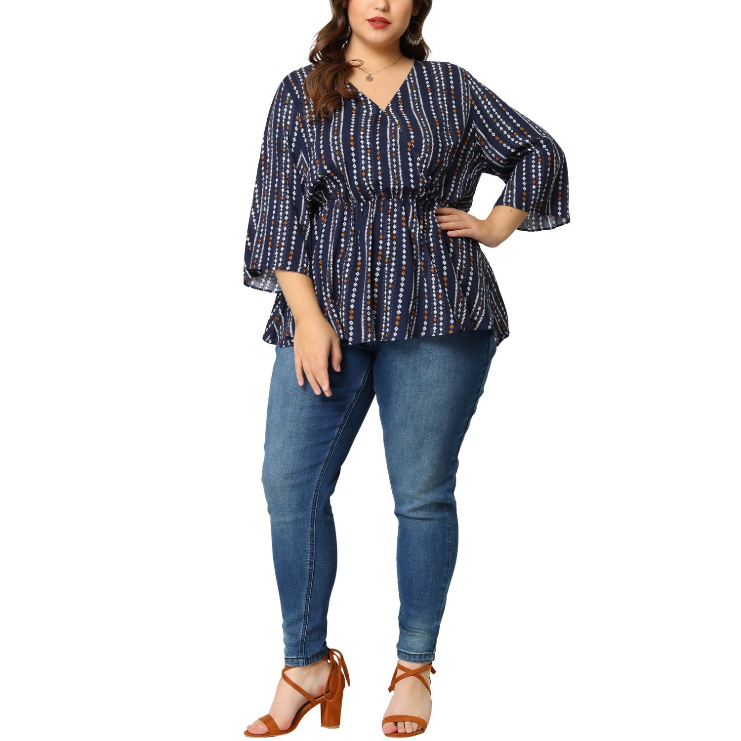 Женский топ больших размеров в полоску с баской и длинными рукавами в стиле бохо Agnes Orinda, красный
Женский топ больших размеров в полоску с баской и длинными рукавами в стиле бохо Agnes Orinda, красный