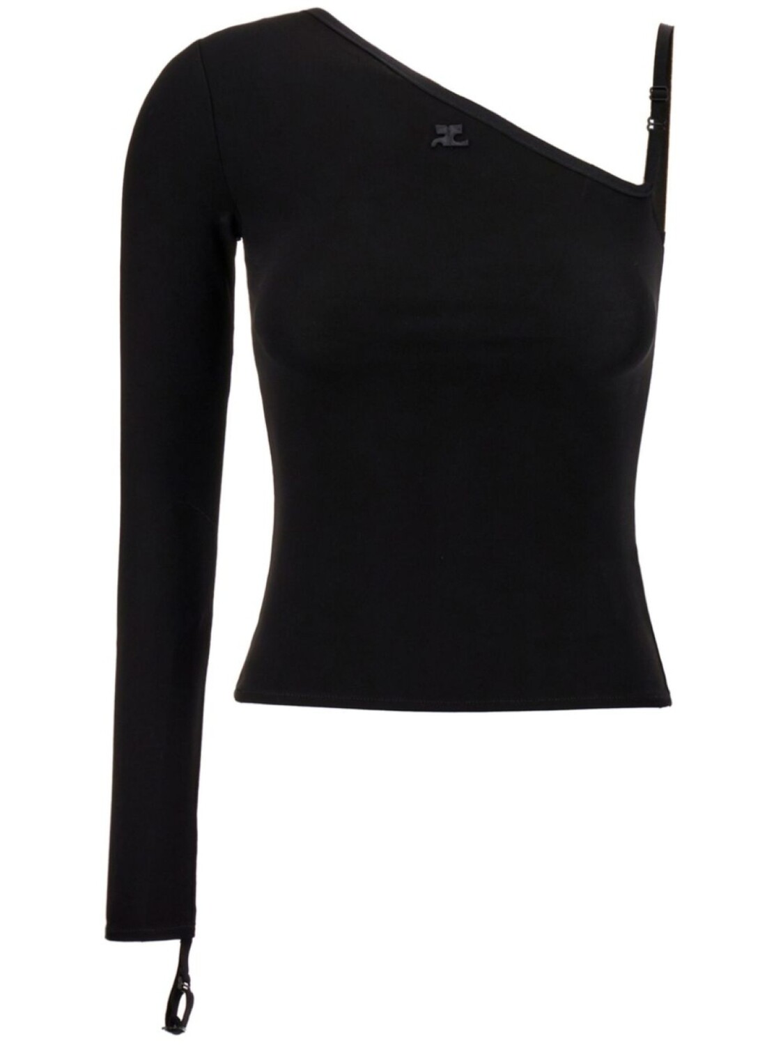 Эластичный топ с логотипом Courrèges, черный
Эластичный топ с логотипом Courrèges, черный