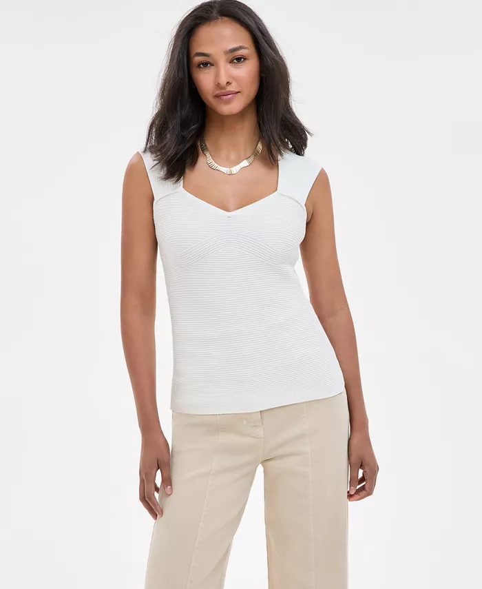 Женский топ в рубчик без рукавов с вырезом сердечком BOSS Orange, белый
Женский топ в рубчик без рукавов с вырезом сердечком BOSS Orange, белый