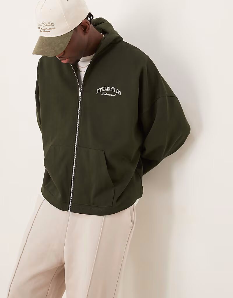 Толстовка оверсайз ASOS DESIGN с вышивкой на груди и спине темно-зеленого цвета
Толстовка оверсайз ASOS DESIGN с вышивкой на груди и спине темно-зеленого цвета