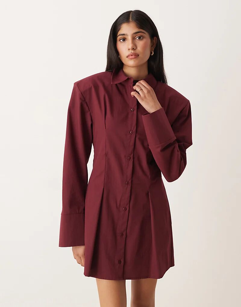 Платье-рубашка мини с присборенными плечами ASOS DESIGN вишневого цвета
Платье-рубашка мини с присборенными плечами ASOS DESIGN вишневого цвета