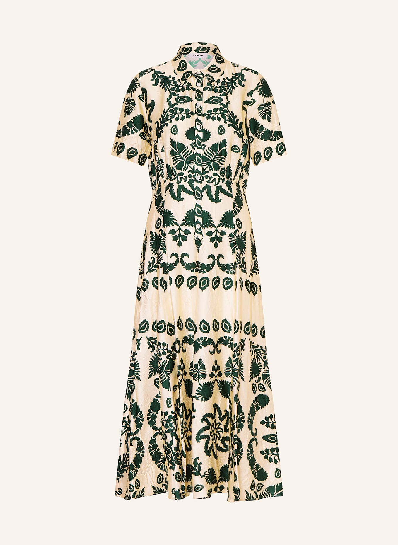 Атласное платье Sandro, мультиколор 
Атласное платье Sandro, мультиколор