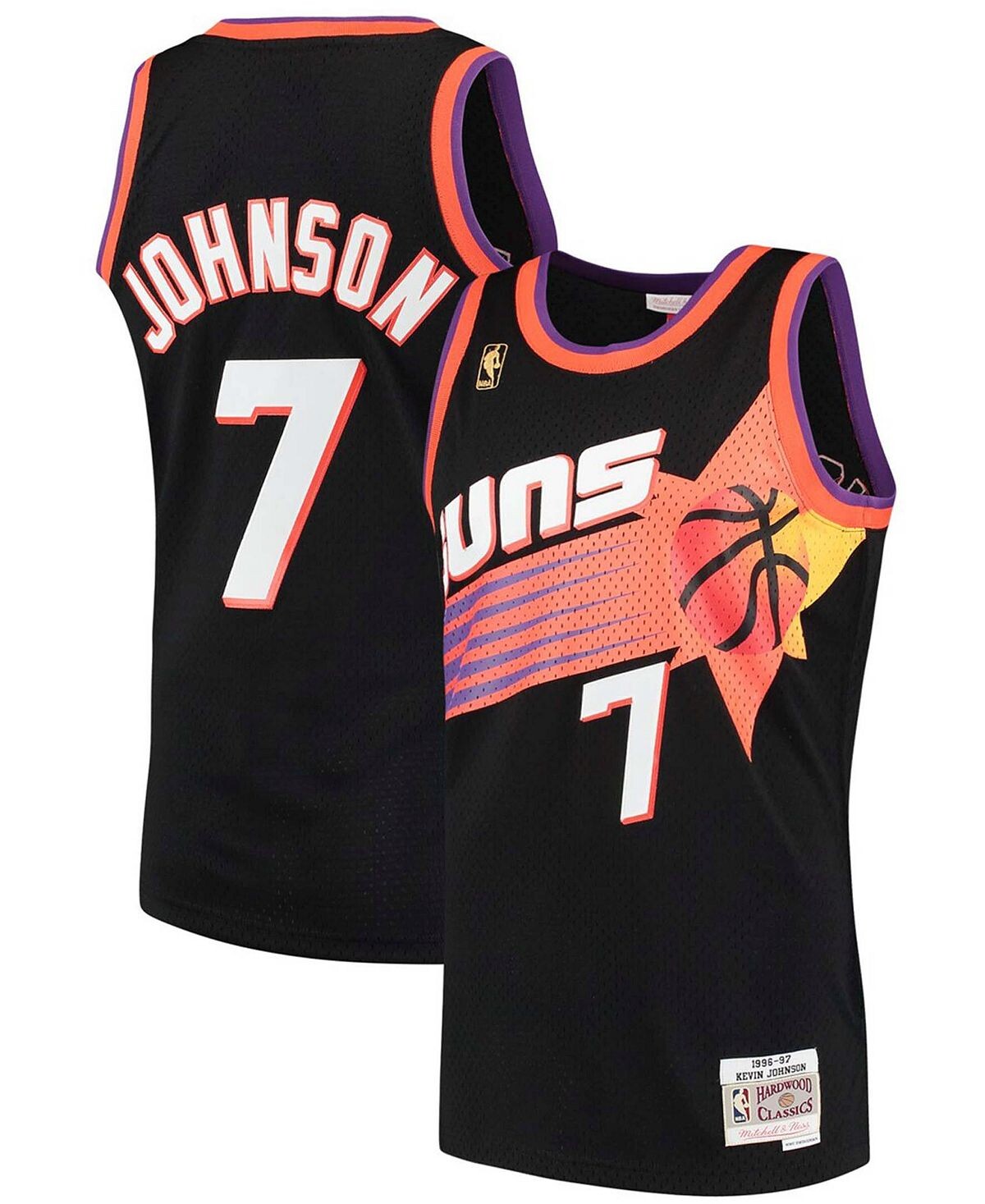 Мужская майка Кевина Джонсона Black Phoenix Suns 1996-97 Hardwood Classics Swingman Mitchell & Ness
Мужская майка Кевина Джонсона Black Phoenix Suns 1996-97 Hardwood Classics Swingman Mitchell & Ness