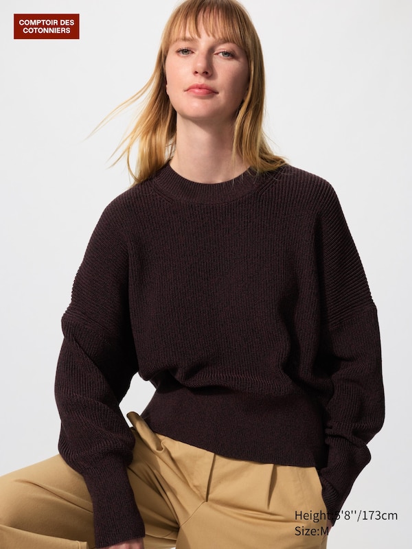 Джемпер из газированного хлопка с круглым вырезом Uniqlo, 38 dark brown
Джемпер из газированного хлопка с круглым вырезом Uniqlo, 38 dark brown