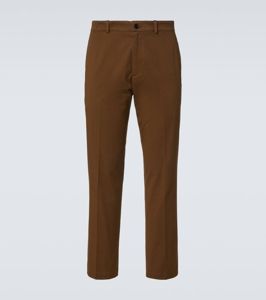 Хлопковые прямые чиносы Burberry, Bramble
Хлопковые прямые чиносы Burberry, Bramble
