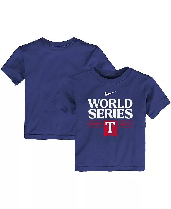 Футболка из аутентичной коллекции для мальчиков и девочек Royal Texas Rangers 2023 World Series Nike
Футболка из аутентичной коллекции для мальчиков и девочек Royal Texas Rangers 2023 World Series Nike