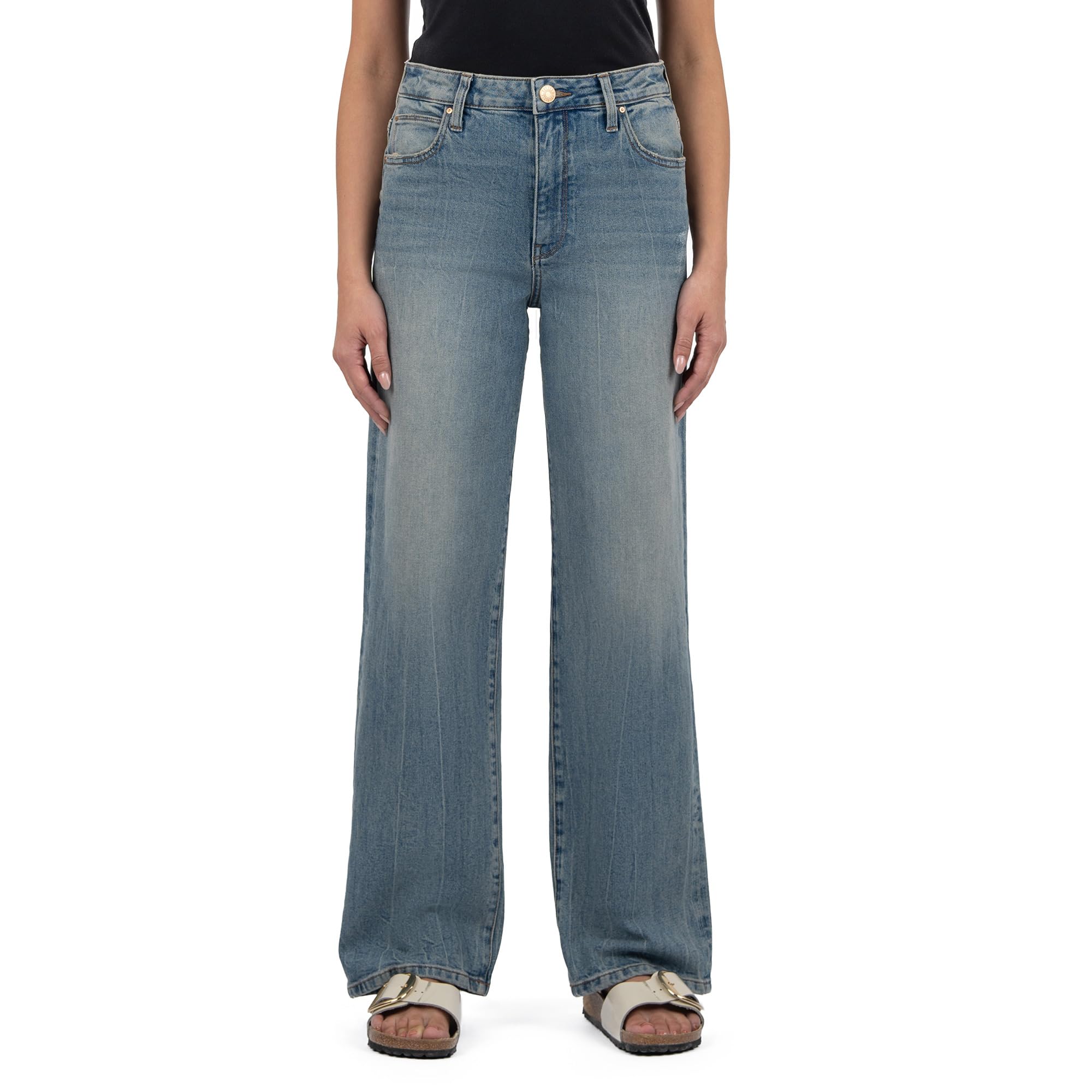 Джинсы KUT from the Kloth Sienna High Rise Wide Leg-5 Pockets, цвет Efficiency With Medium Base Wash
Джинсы KUT from the Kloth Sienna High Rise Wide Leg-5 Pockets, цвет Efficiency With Medium Base Wash