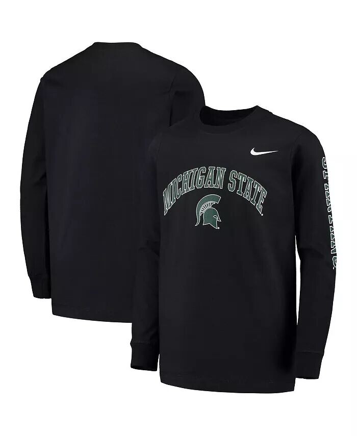 Черная футболка с длинными рукавами Big Boys Michigan State Spartans Arch и логотипом 2-Hit Nike
Черная футболка с длинными рукавами Big Boys Michigan State Spartans Arch и логотипом 2-Hit Nike