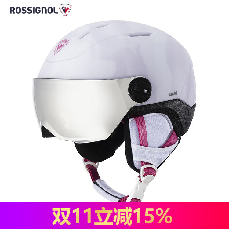 Rossignol Французский детский шлем Golden Rooster, лыжный шлем для мальчиков и девочек, со встроенными очками, белый
Rossignol Французский детский шлем Golden Rooster, лыжный шлем для мальчиков и девочек, со встроенными очками, белый