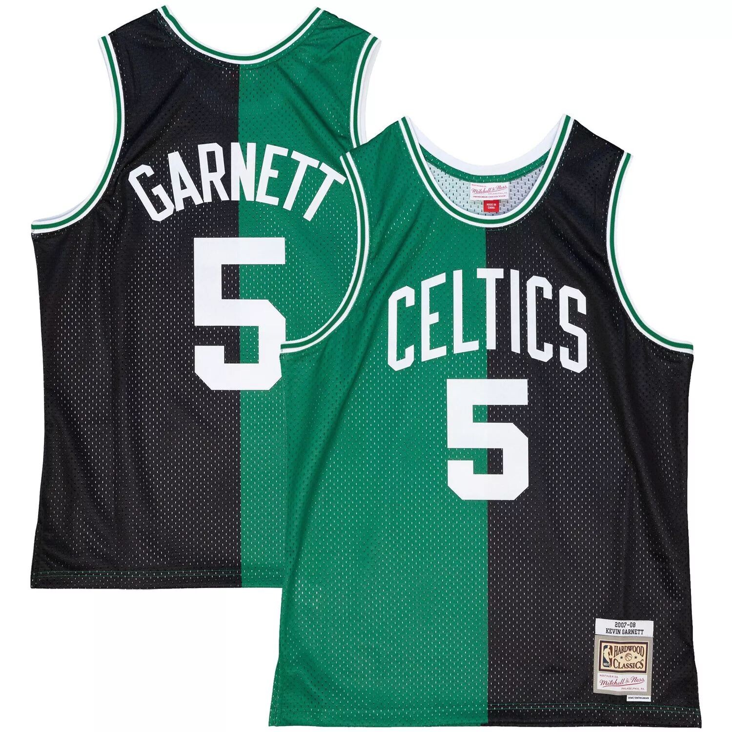Мужская майка Mitchell & Ness Kevin Garnett Black/Kelly Green Boston Celtics Hardwood Classics 2007-08 Split Swingman
Мужская майка Mitchell & Ness Kevin Garnett Black/Kelly Green Boston Celtics Hardwood Classics 2007-08 Split Swingman