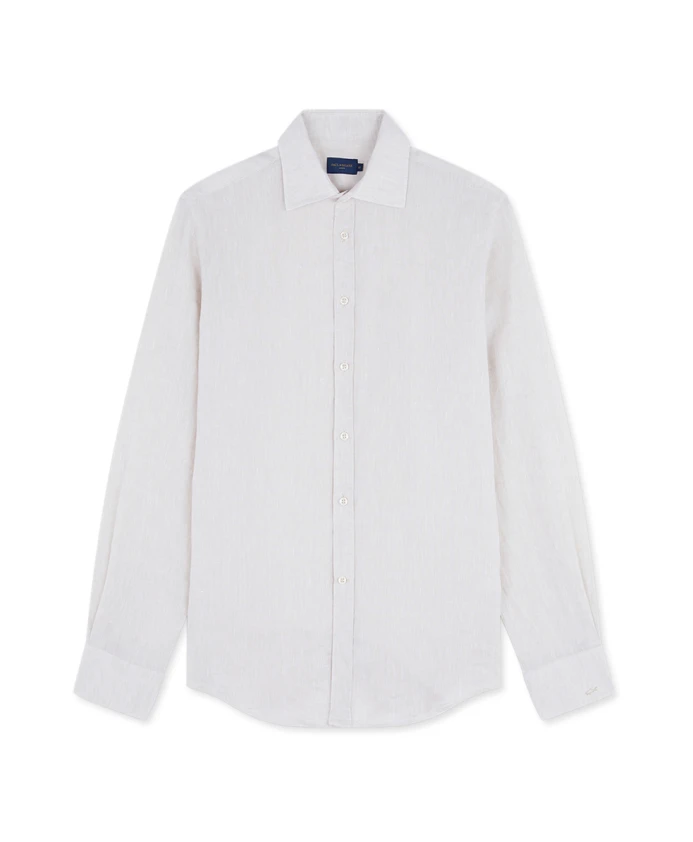 Льняная рубашка с воротником-стойкой в форме акулы. Paul & Shark, бежевый
Льняная рубашка с воротником-стойкой в форме акулы. Paul & Shark, бежевый