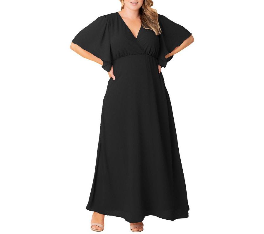 Платье Carmella с рукавами-крылышками больших размеров Kiyonna, Onyx
Платье Carmella с рукавами-крылышками больших размеров Kiyonna, Onyx