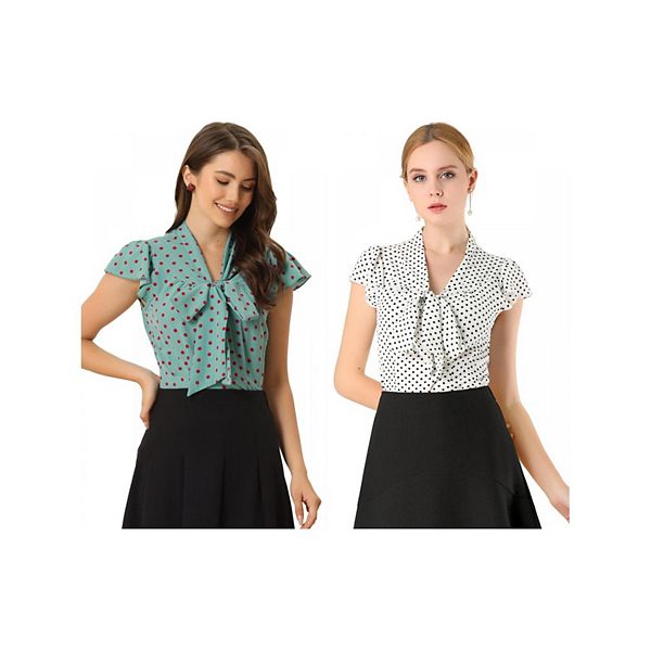 2 упаковки женской летней блузки с горошком, бантом, v-образным вырезом и оборками на рукавах Inspire Chic, White Light Green
2 упаковки женской летней блузки с горошком, бантом, v-образным вырезом и оборками на рукавах Inspire Chic, White Light Green