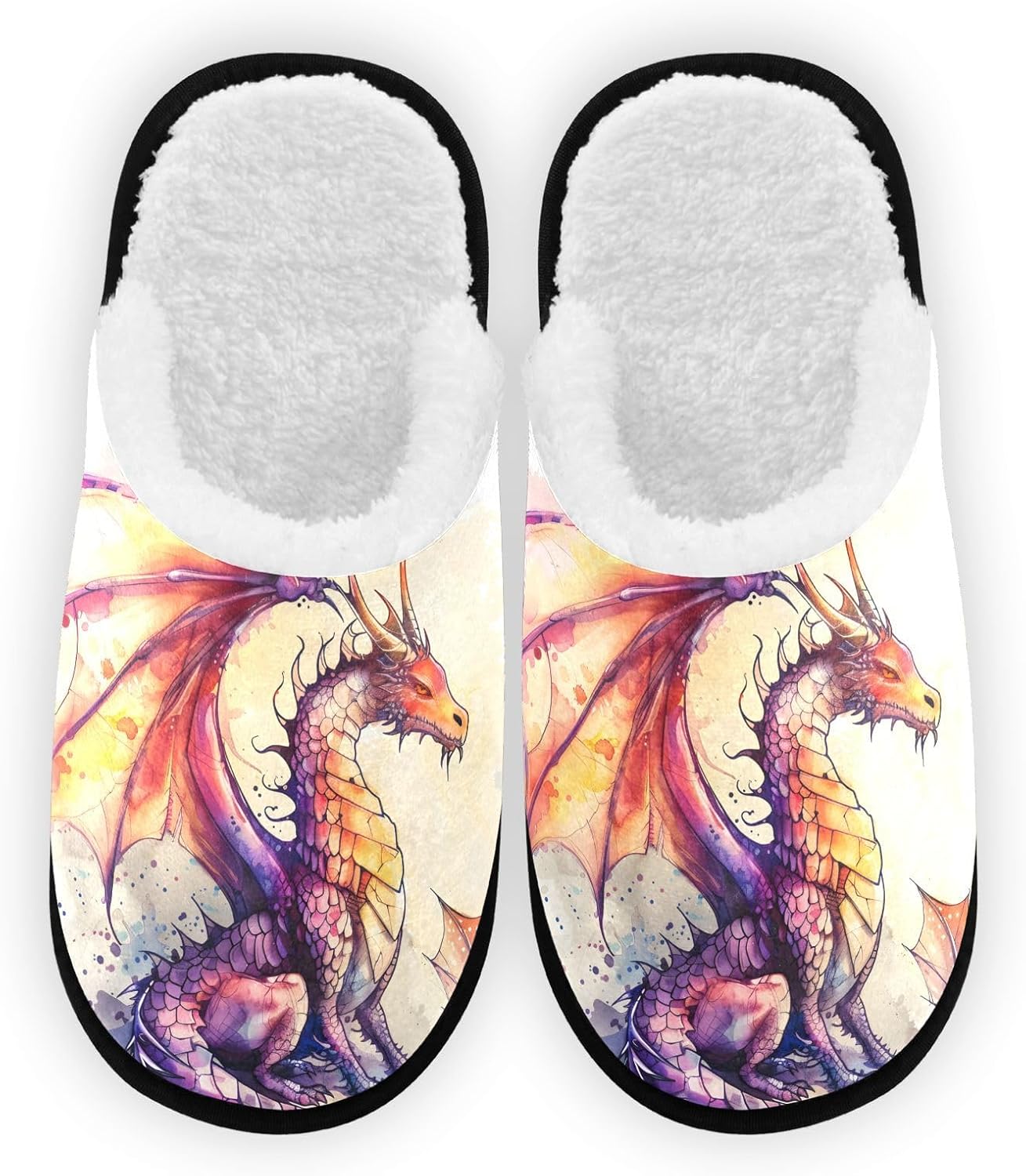 Плюшевые тапочки FENOCHE Dragon с акварельным рисунком для женщин и мужчин, теплые, удобные, для путешествий и СПА, нескользящие домашние тапочки, Multicolor
Плюшевые тапочки FENOCHE Dragon с акварельным рисунком для женщин и мужчин, теплые, удобные, для путешествий и СПА, нескользящие домашние тапочки, Multicolor