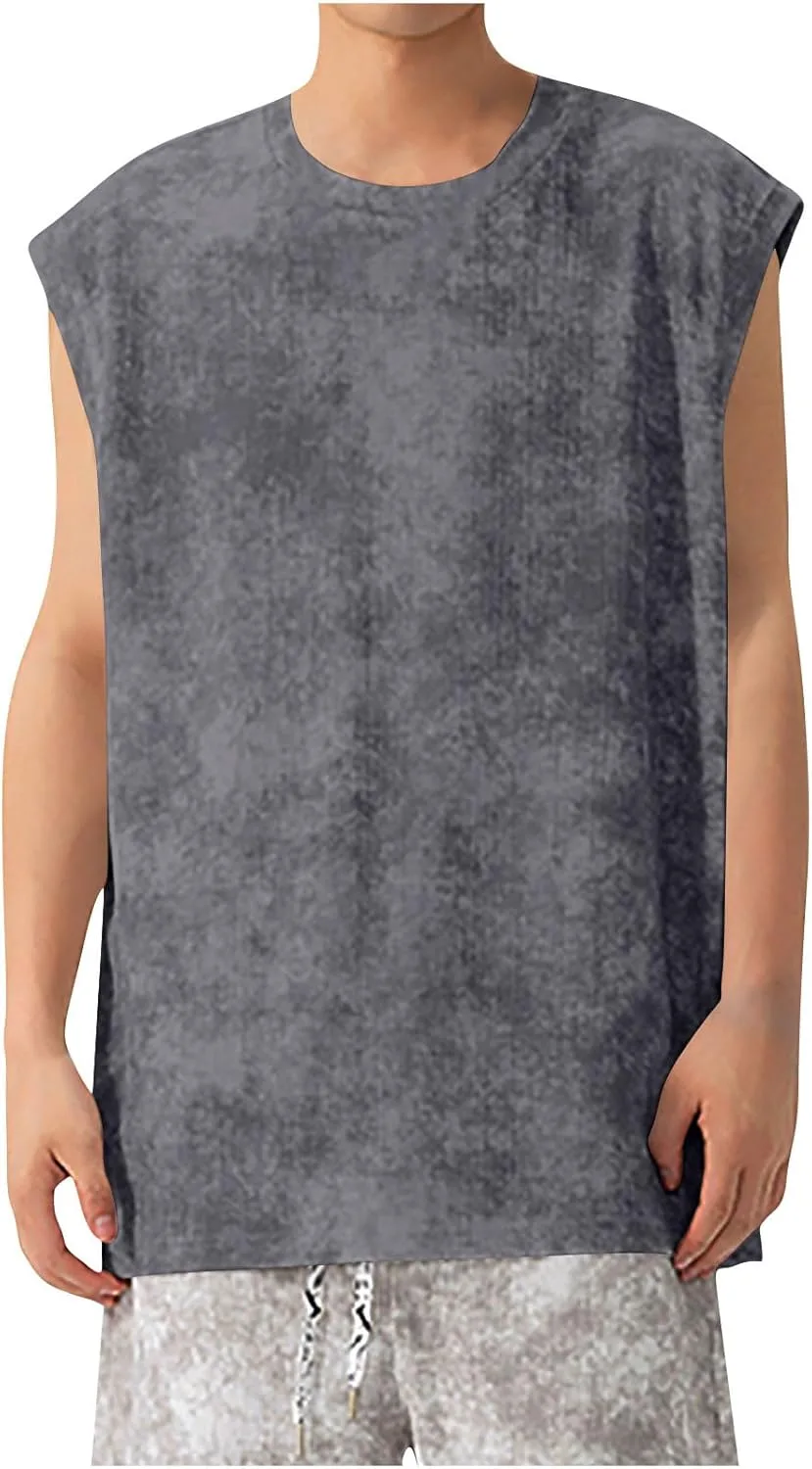 Мужской майка для тренировок casual без рукавов loose fit QUNPIU
Мужской майка для тренировок casual без рукавов loose fit QUNPIU