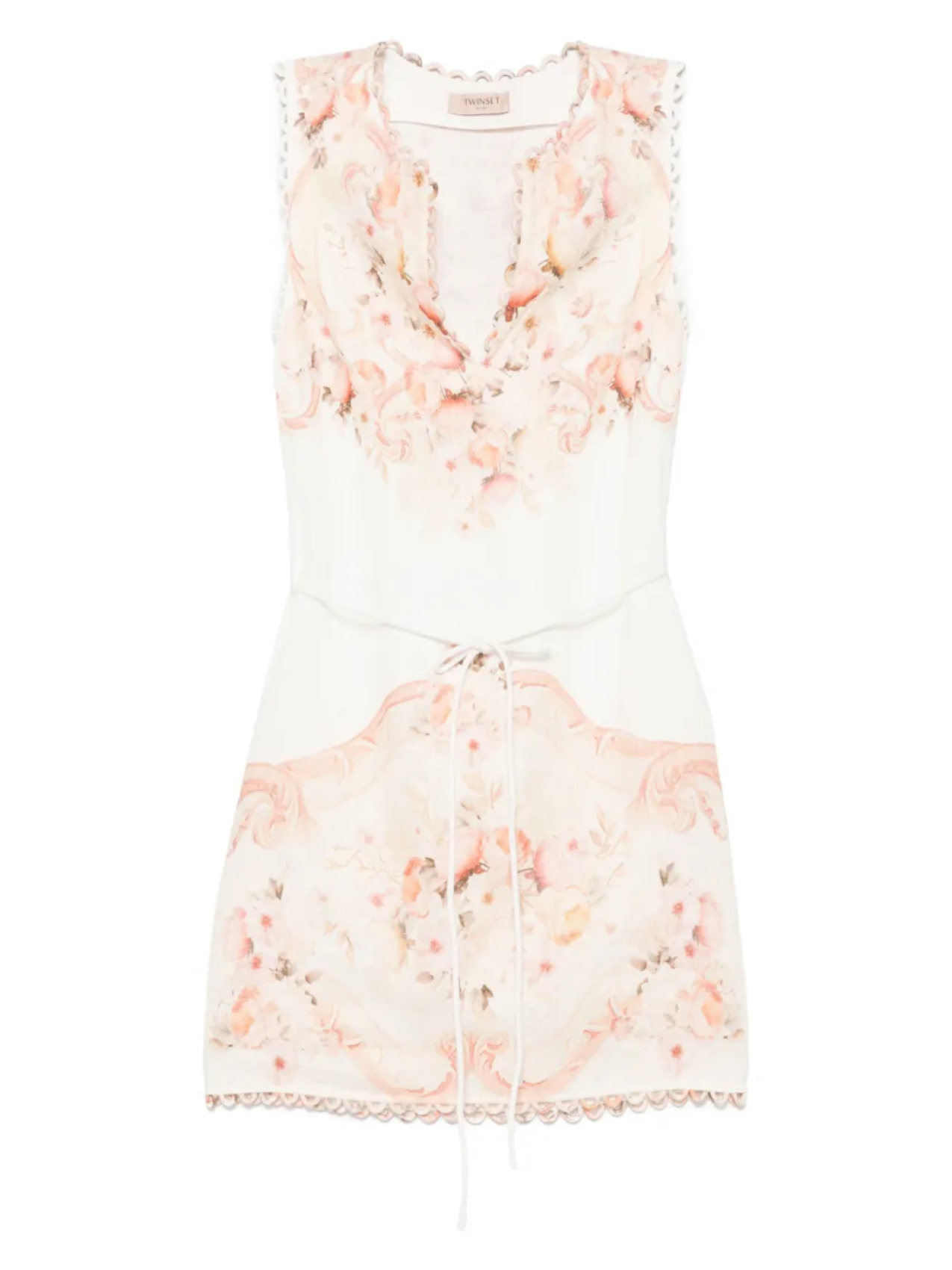 Мини-платье с цветочным принтом TWINSET, белый
Мини-платье с цветочным принтом TWINSET, белый