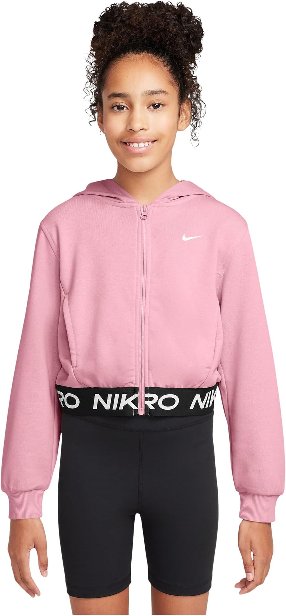 Толстовка Pro Fleece Dri-FIT с застежкой-молнией по всей длине Nike Kids, Medium Soft Pink/Medium Soft Pink/Black
Толстовка Pro Fleece Dri-FIT с застежкой-молнией по всей длине Nike Kids, Medium Soft Pink/Medium Soft Pink/Black